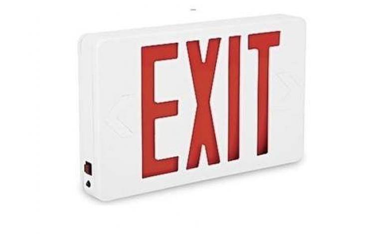 Lit Exit Sign