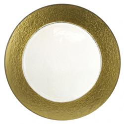 Gold Rim Glass Charger 13