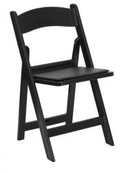 Black Resin Folding Chair