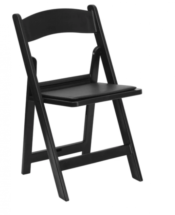 Black Resin Folding Chair