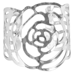 Metal Rosal Napkin Ring - Silver