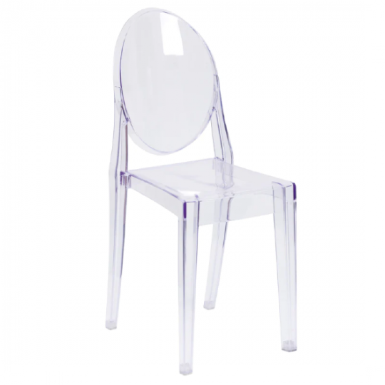 Clear Round Back Ghost Chair